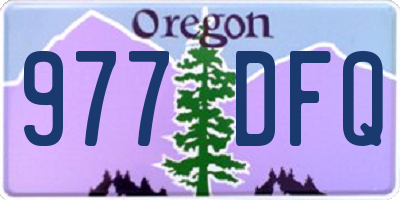 OR license plate 977DFQ