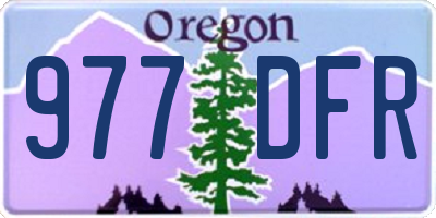 OR license plate 977DFR