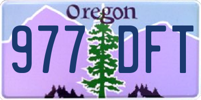 OR license plate 977DFT