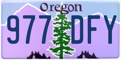 OR license plate 977DFY