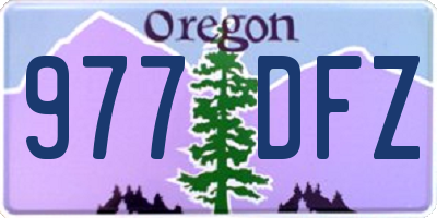 OR license plate 977DFZ