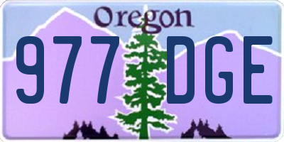 OR license plate 977DGE