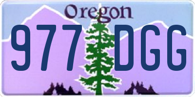 OR license plate 977DGG