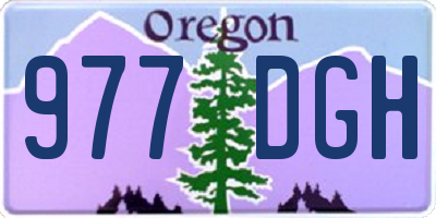 OR license plate 977DGH