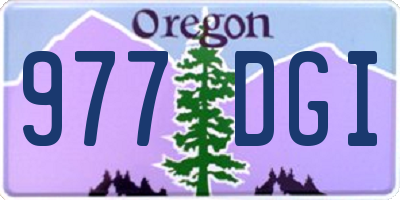 OR license plate 977DGI