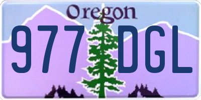 OR license plate 977DGL