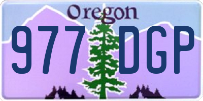 OR license plate 977DGP