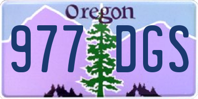 OR license plate 977DGS