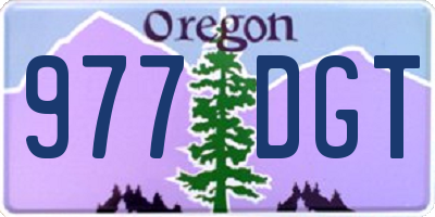 OR license plate 977DGT