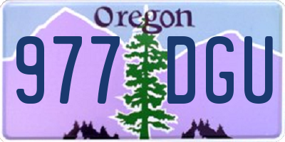 OR license plate 977DGU