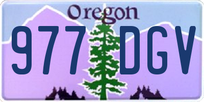 OR license plate 977DGV