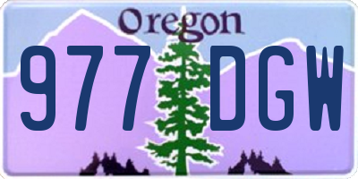 OR license plate 977DGW