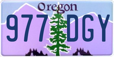OR license plate 977DGY