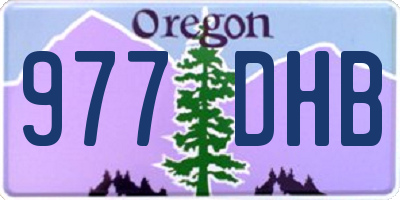 OR license plate 977DHB