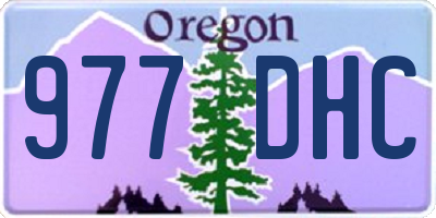 OR license plate 977DHC