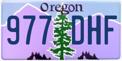 OR license plate 977DHF