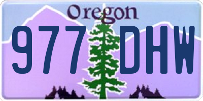 OR license plate 977DHW