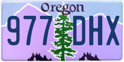 OR license plate 977DHX