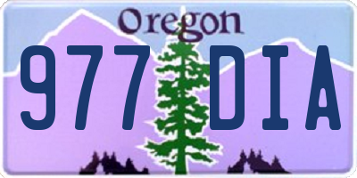 OR license plate 977DIA