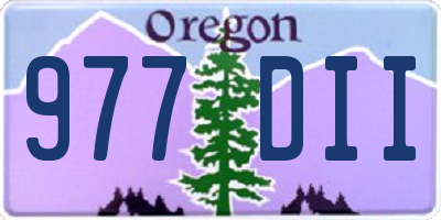OR license plate 977DII