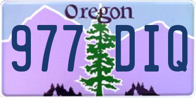 OR license plate 977DIQ