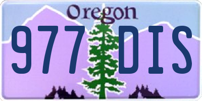 OR license plate 977DIS