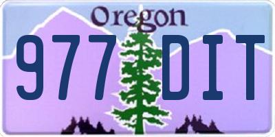 OR license plate 977DIT