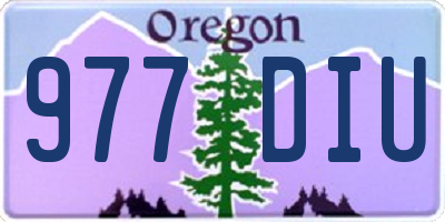 OR license plate 977DIU