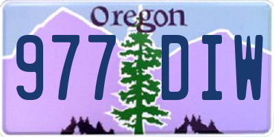 OR license plate 977DIW