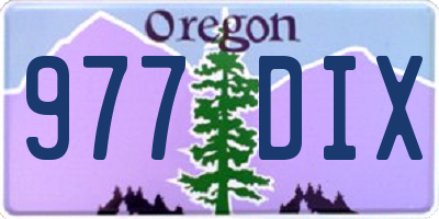 OR license plate 977DIX