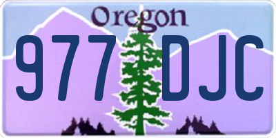 OR license plate 977DJC