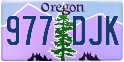OR license plate 977DJK