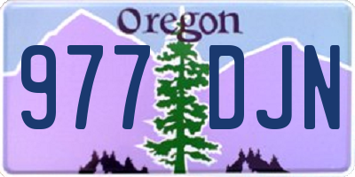 OR license plate 977DJN