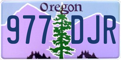 OR license plate 977DJR
