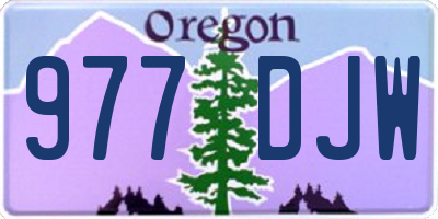 OR license plate 977DJW