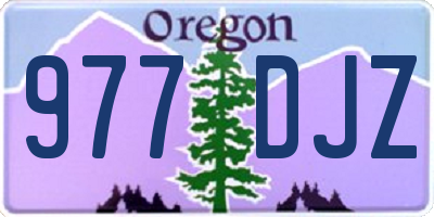 OR license plate 977DJZ