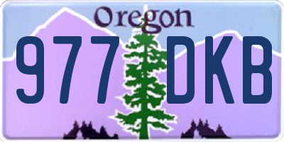 OR license plate 977DKB