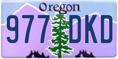 OR license plate 977DKD