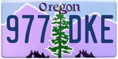 OR license plate 977DKE