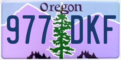 OR license plate 977DKF