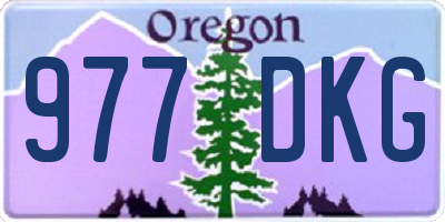 OR license plate 977DKG