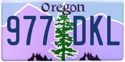 OR license plate 977DKL