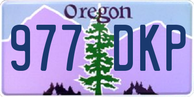 OR license plate 977DKP