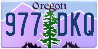 OR license plate 977DKQ