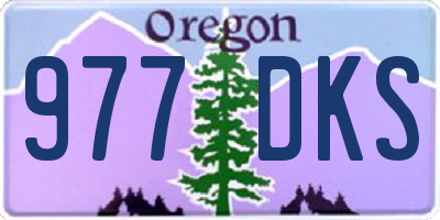 OR license plate 977DKS