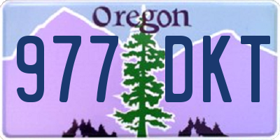 OR license plate 977DKT
