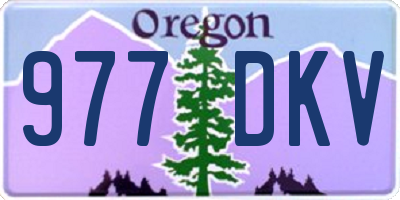 OR license plate 977DKV