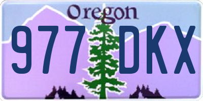 OR license plate 977DKX