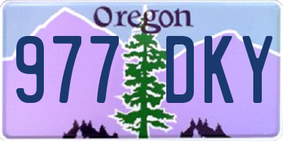 OR license plate 977DKY