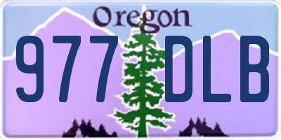 OR license plate 977DLB